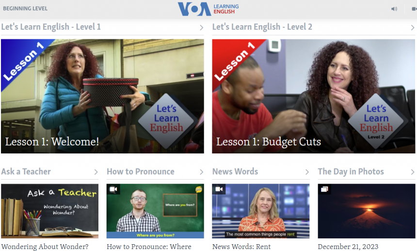 VOA Learning English - Beginning Level